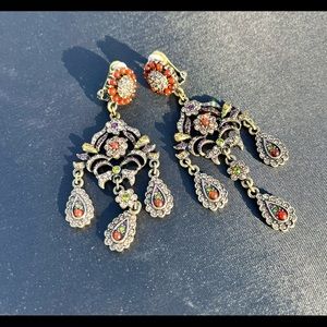 Heidi Daus multi crystal earrings